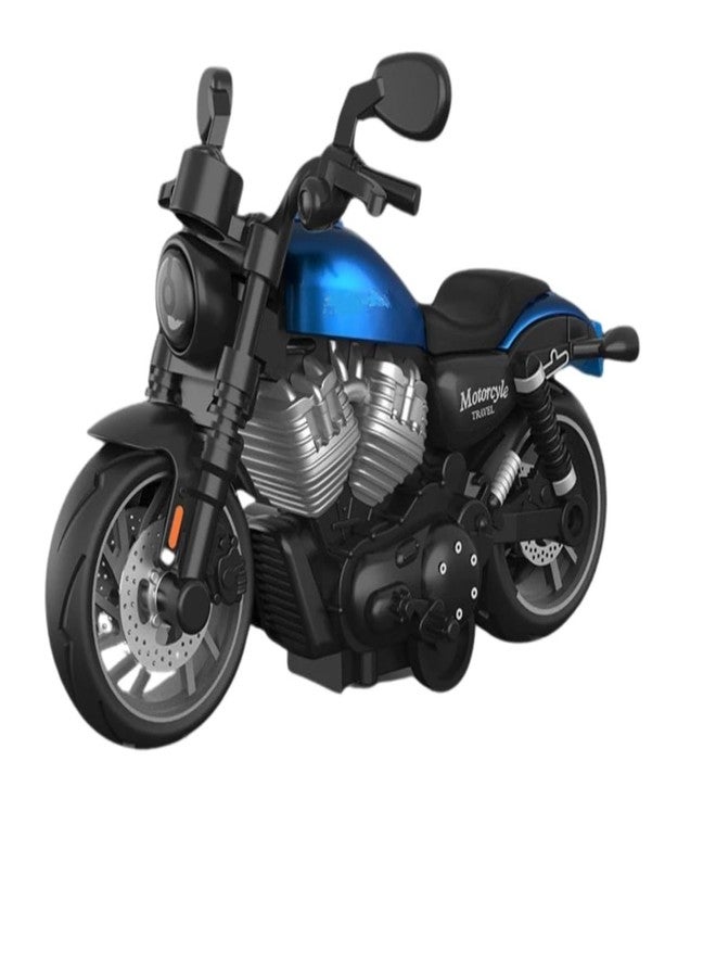 IndusBay® 5 Metal Diecast Alloy Mini Sports Motorcycle Toy for Home Decot Collectable Pull Back Collectable Super Bike Toy, Blue - Image 5